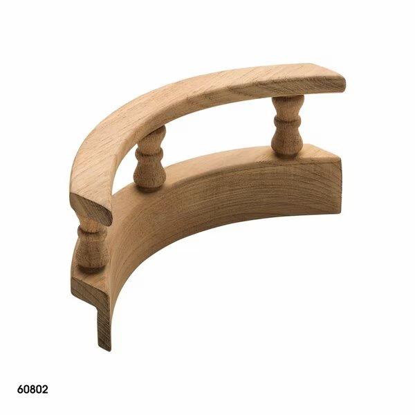 90° L-Type Pin Rail Inside Corner, Whitecap Teak, Mfr#: 60802